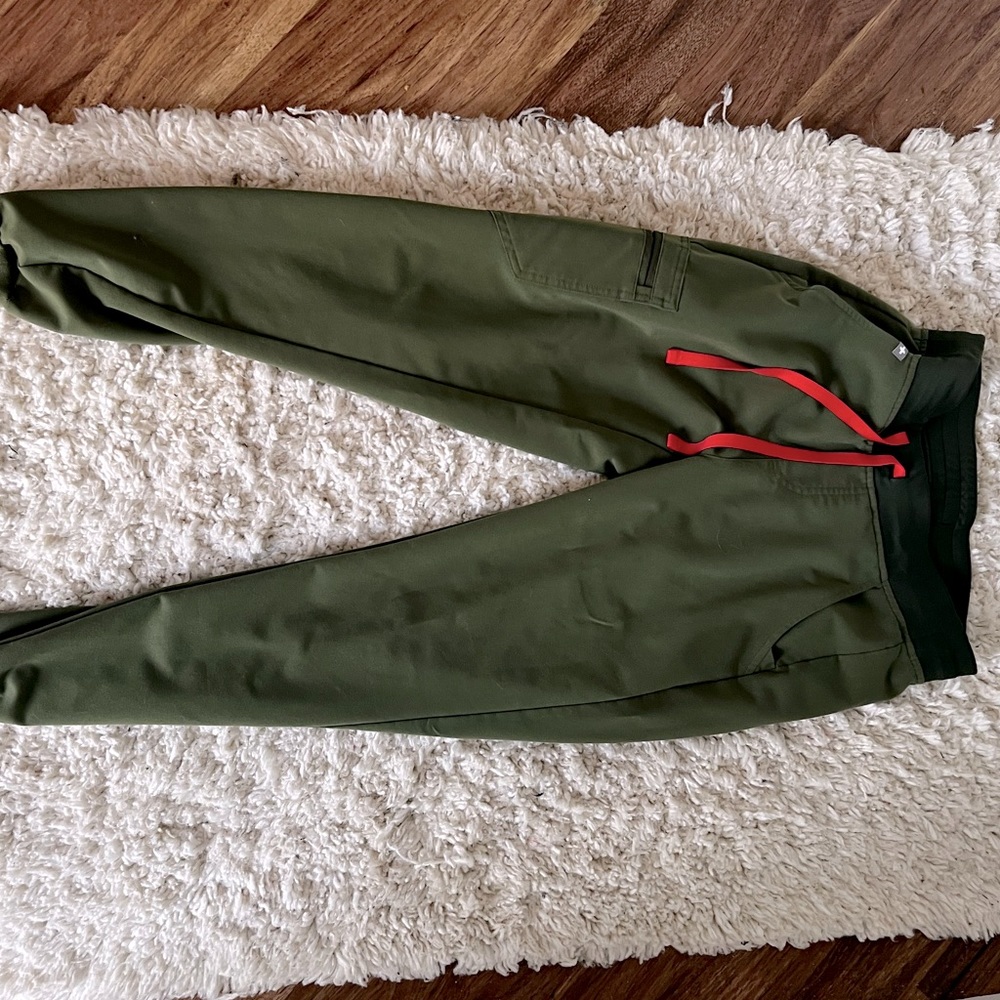 Size small, regular length Figs joggers. Regular length